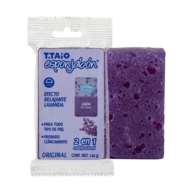 Esponjabon en barra lavanda