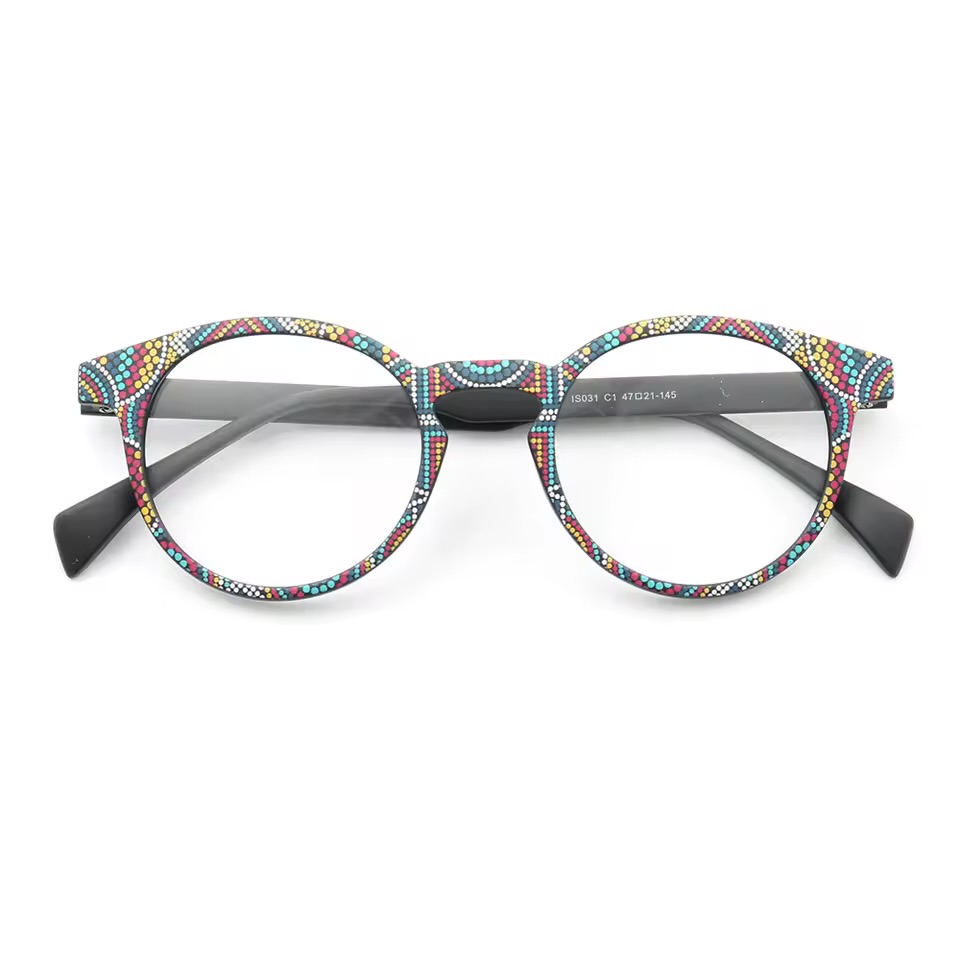Monturas Las Vegas Frames IS031 Color: C1 (Black Multi-Color dots)