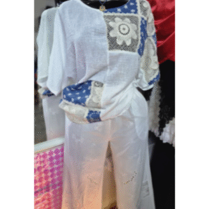 Pantalón de Dama oversize 100% lino italiano