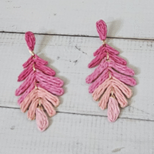 Pantallas Tipo Hoja Artesanales – Degradado Rosa Boho Chic