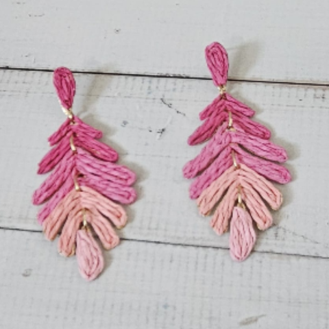 Pantallas Tipo Hoja Artesanales – Degradado Rosa Boho Chic